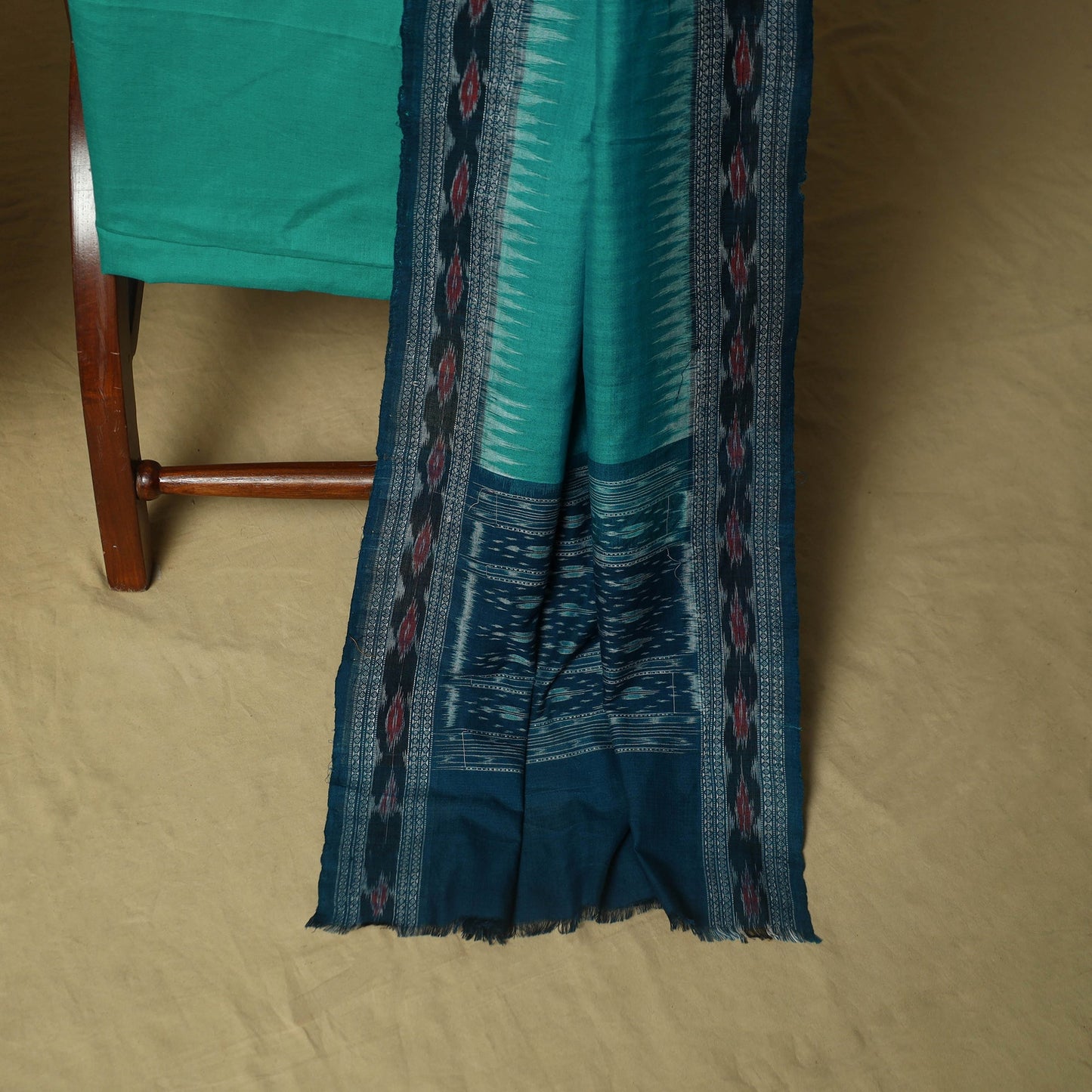 Sambalpuri ikat handloom cotton 3pc unstitched dress