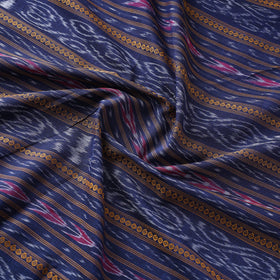 Blue - sambalpuri ikat weaving cotton fabric - handcrafted