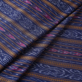 Blue - sambalpuri ikat weaving cotton fabric - handcrafted