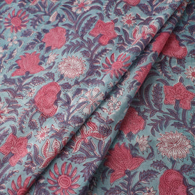 Blue - sanganeri cotton fabric 24 - handcrafted