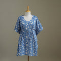 Blue - sanganeri cotton kaftan (medium) 45 - handcrafted