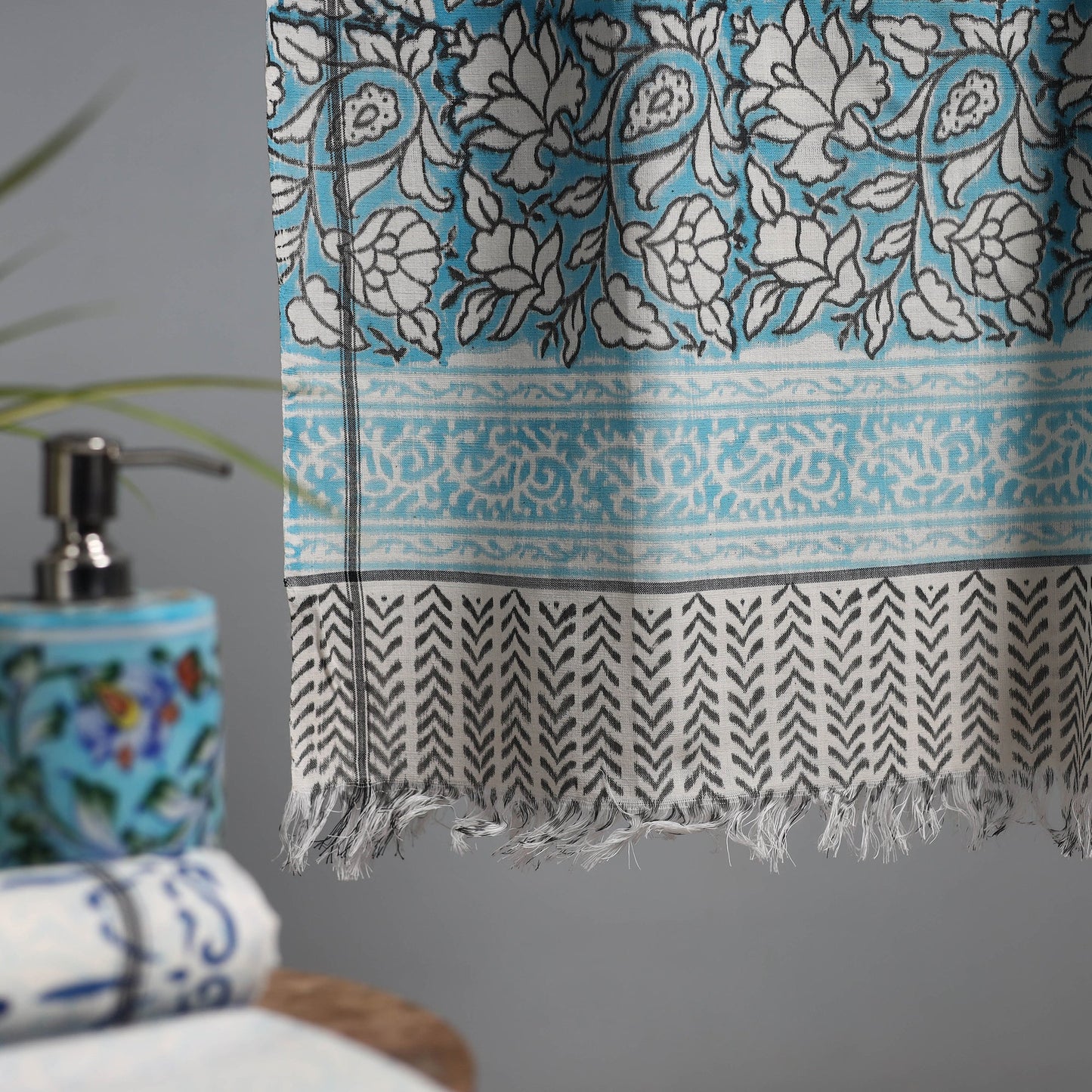 Sanganeri handloom towel 12 - handcrafted