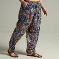 Blue - Sanganeri Block Printed Cotton Elasticated Salwar 03