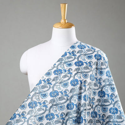 Sanganeri block printed cotton fabric - handcrafted