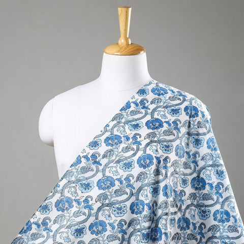 Sanganeri block printed cotton fabric - handcrafted