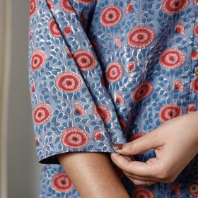 Buy Sanganeri Block Printed Cotton Long Kurta Online l iTokri.com