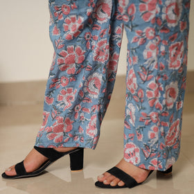 Blue - sanganeri block printed cotton co-ord set 14