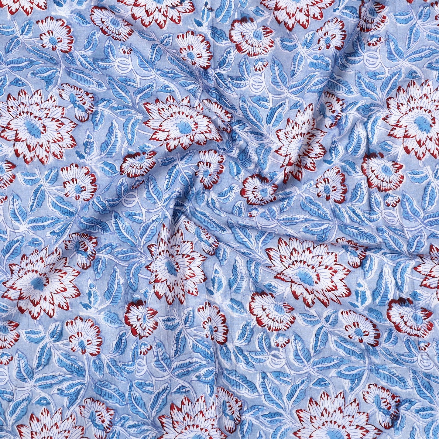 Buy Sanganeri Block Printed Cotton Precut Fabric 51 Online at iTokri.com