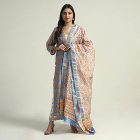 Sanganeri Kurta with Palazzo & Dupatta Set