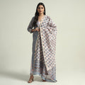 Sanganeri printed maheshwari silk kurta with palazzo &