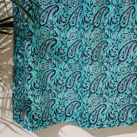 Blue - sanganeri cotton door curtain (7 x 3.2 feet) (single