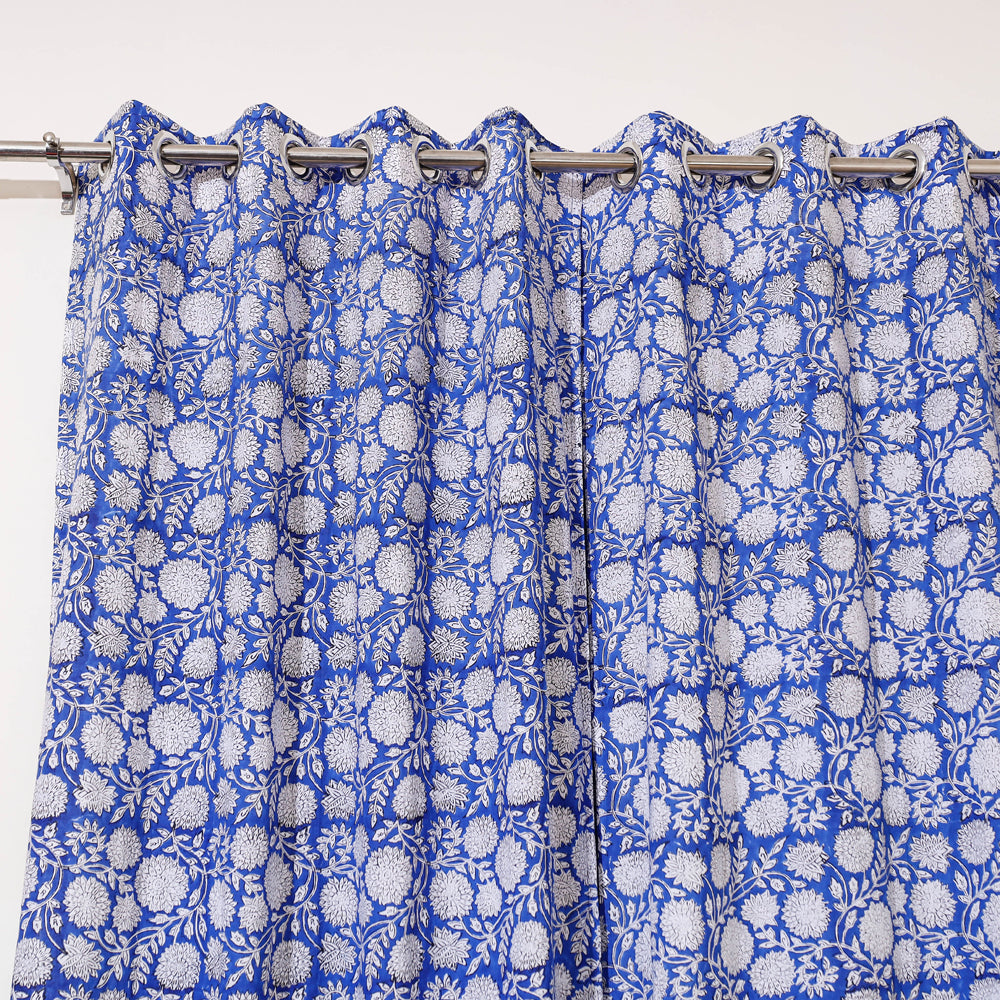  Sanganeri Block Print Pure Cotton Door Curtain Online at iTokri.com