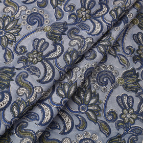 Blue Sanganeri Block Print Cotton Fabric