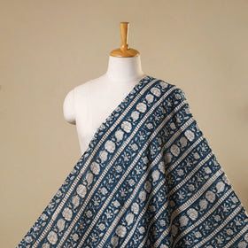 Blue Sanganeri Block Print Cotton Fabric