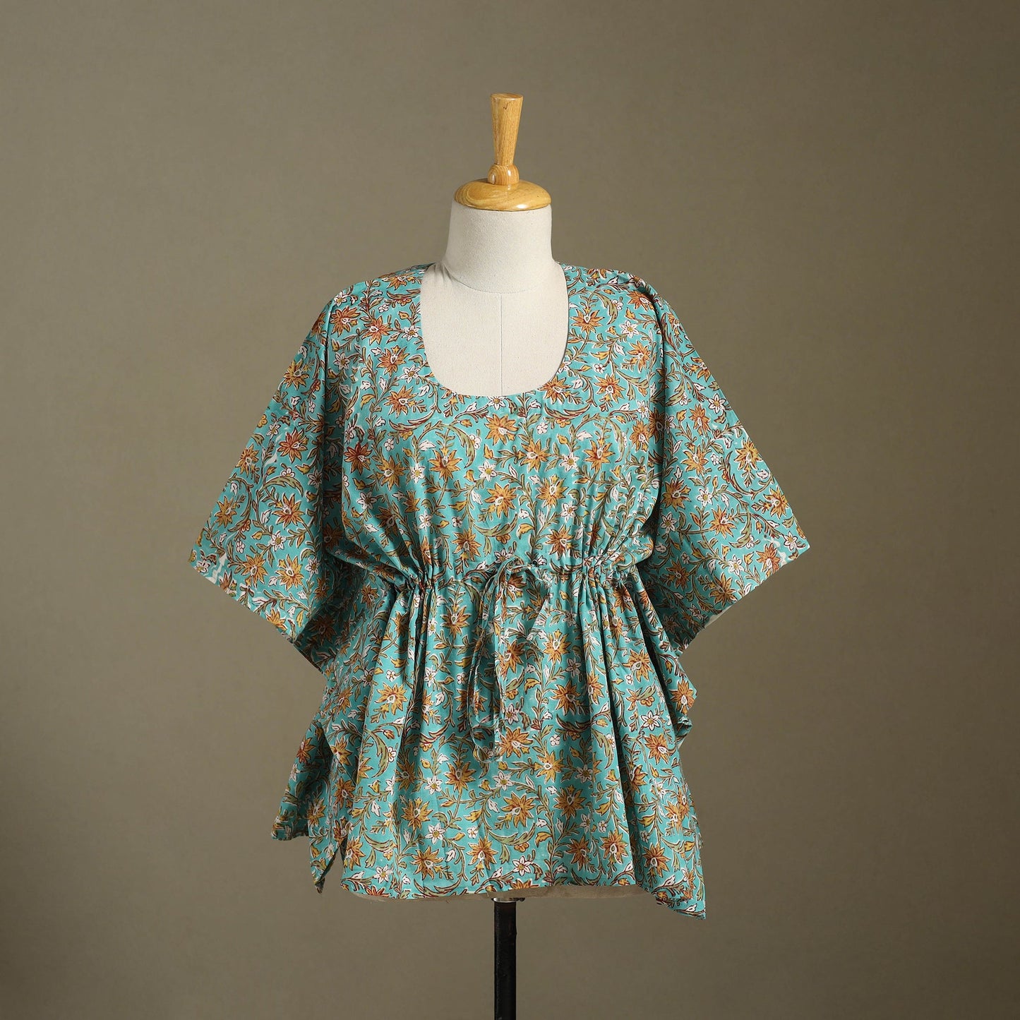 Sanganeri Block Print Cotton Kaftan (Short) 