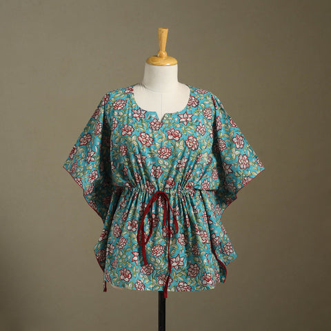 Sanganeri Block Print Cotton Kaftan (Short) 