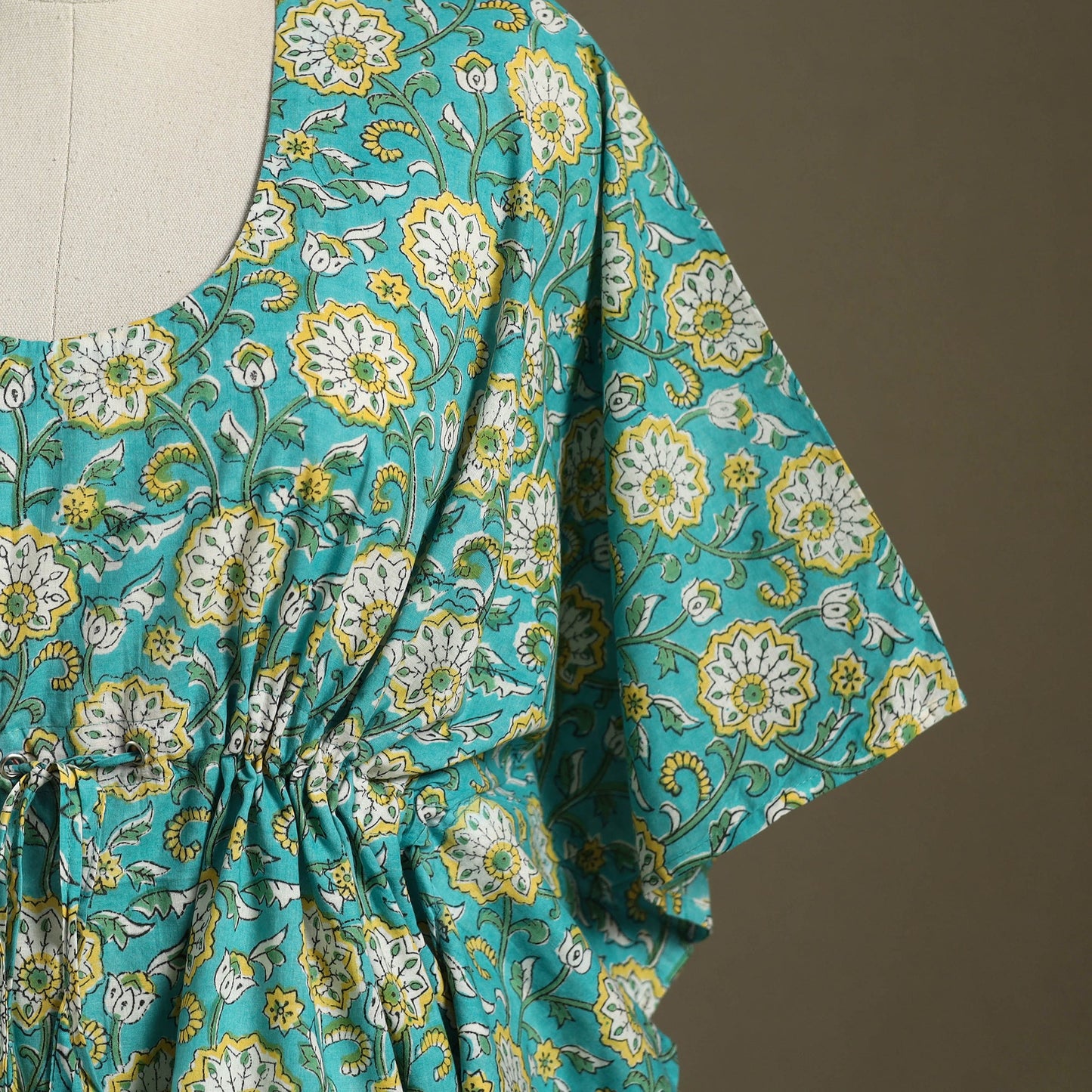 Sanganeri Block Print Cotton Kaftan (Short)