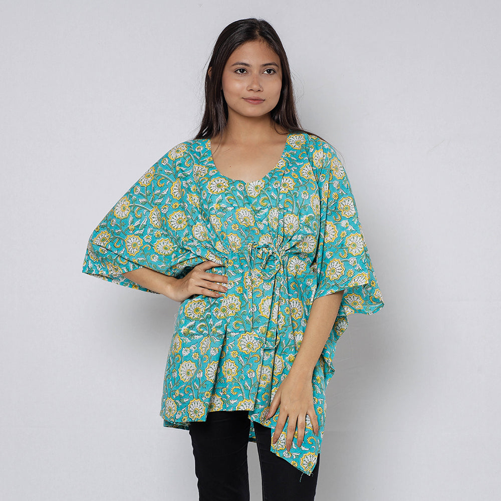 Sanganeri Block Print Cotton Kaftan (Short)
