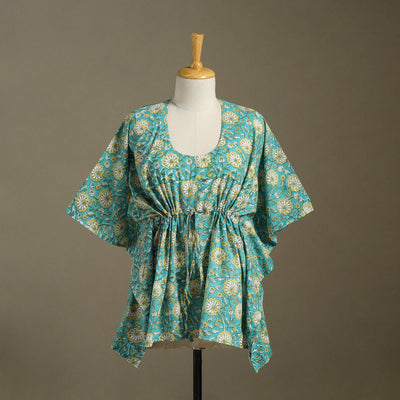 Sanganeri Block Print Cotton Kaftan (Short)