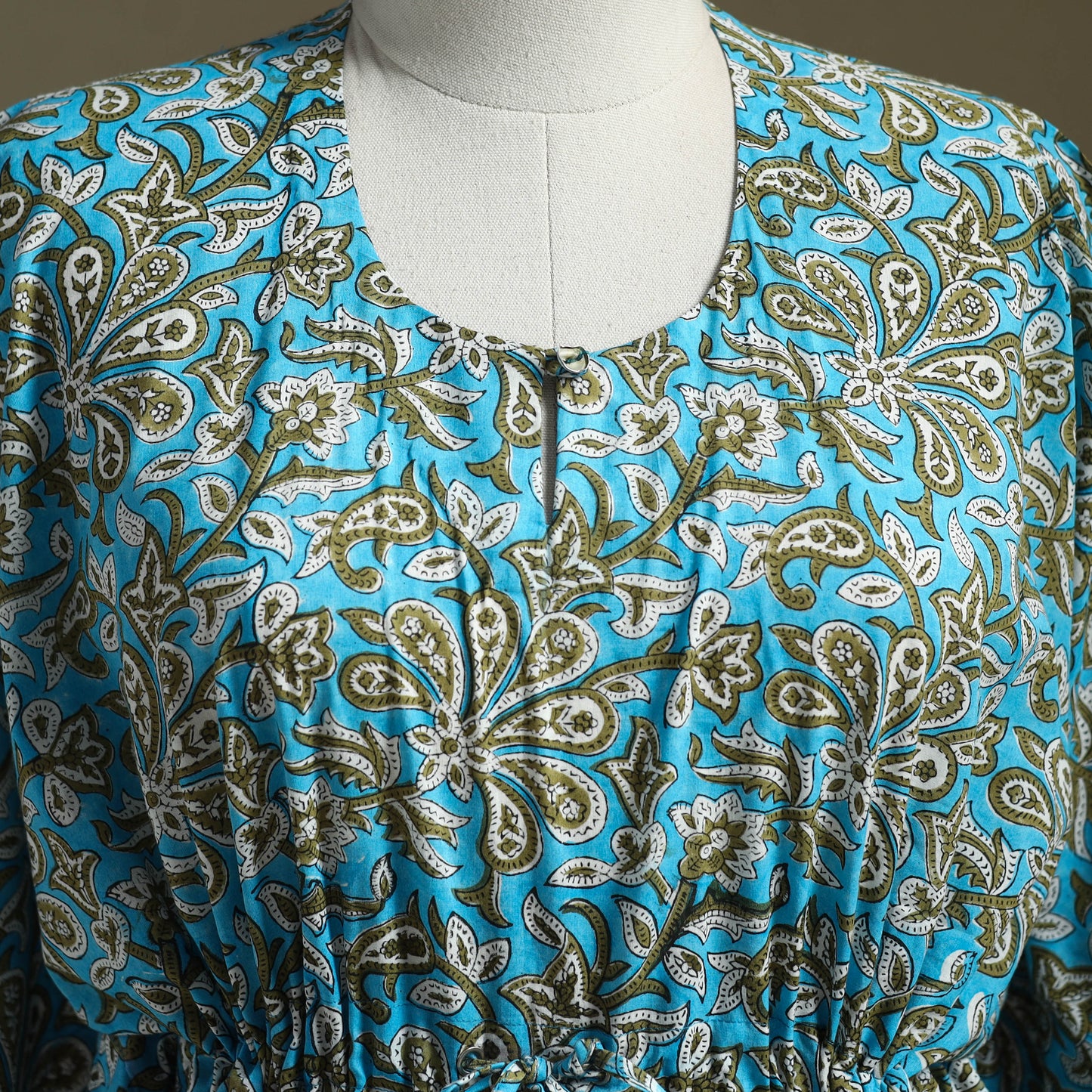 Sanganeri Block Print Cotton Kaftan (Short)