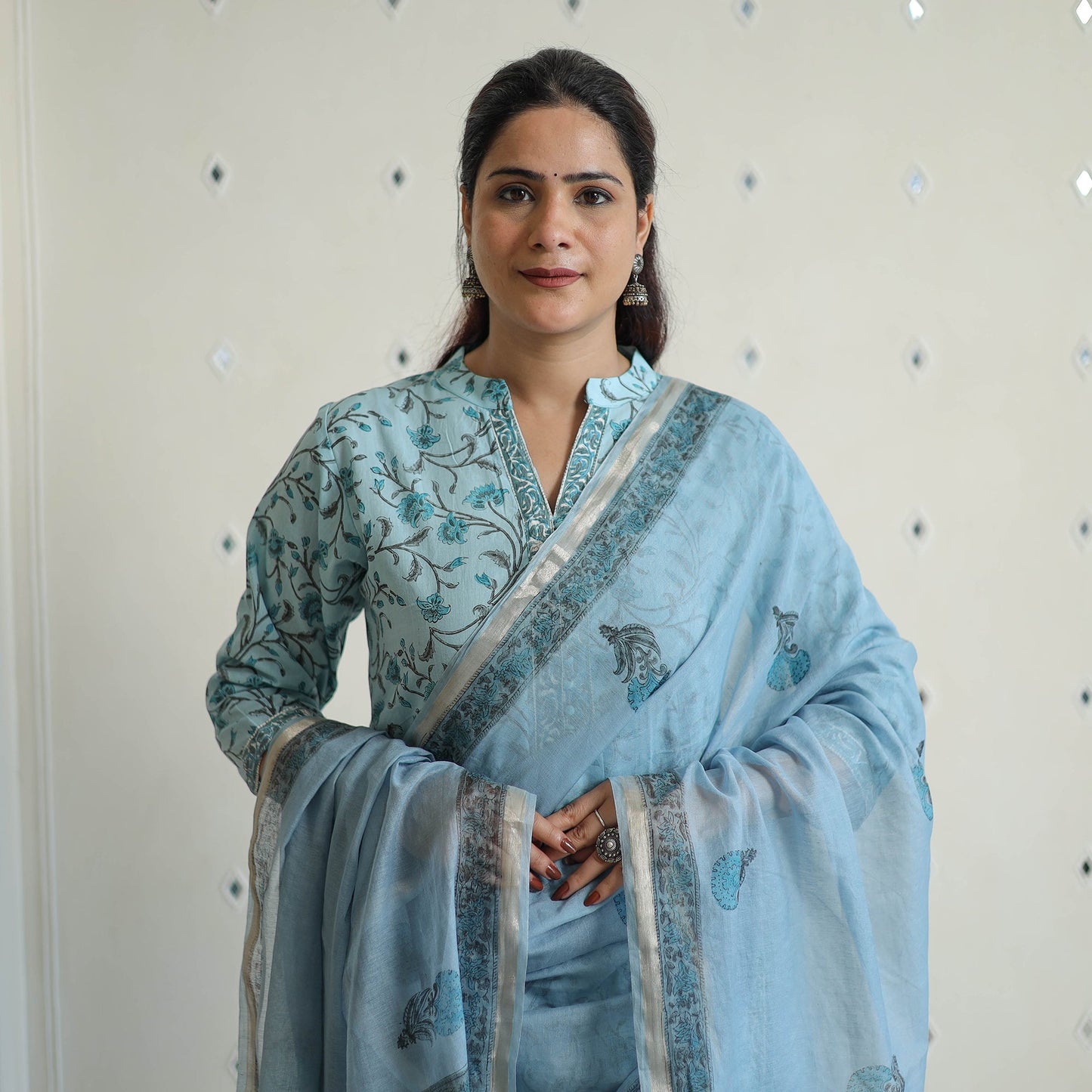 Buy Sanganeri Block Print Suit Set Shop Now Online in India