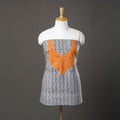 Blue - sanganeri cotton patchwork unstitched kurta material