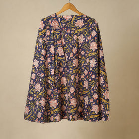 Blue - sanganeri cotton wrap around skirt 22 - handcrafted