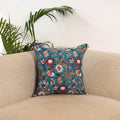 Blue - sanganeri cushion cover 08 - handcrafted