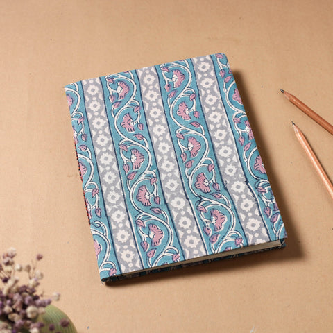 Buy Sanganeri Fabric Cover Handmade Paper Notebook Online at iTokri.com