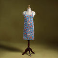 Blue - sanganeri hand block print apron with pocket 19