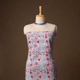Blue - sanganeri hand block print cotton 2pc unstitched