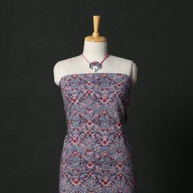 Sanganeri hand block print cotton 2pc unstitched dress