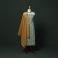 Sanganeri hand block print cotton 2pc unstitched dress
