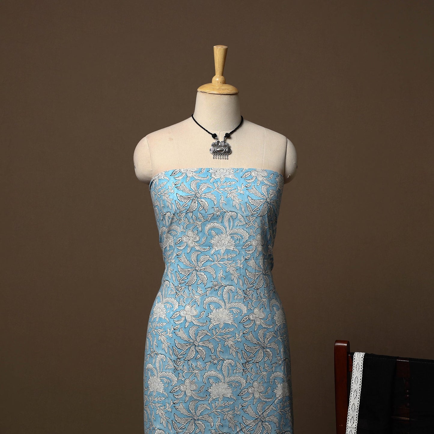 Sanganeri hand cotton 2pc unstitched dress material