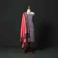 Sanganeri hand block print cotton 2pc unstitched dress