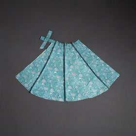 Sanganeri hand cotton wrap around skirt 40 - handcrafted