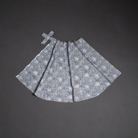 Sanganeri hand cotton wrap around skirt 42 - handcrafted