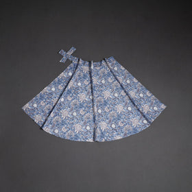 Sanganeri hand cotton wrap around skirt 49 - handcrafted