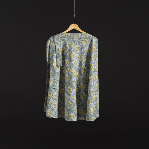 Sanganeri hand cotton wrap around skirt 75 - handcrafted