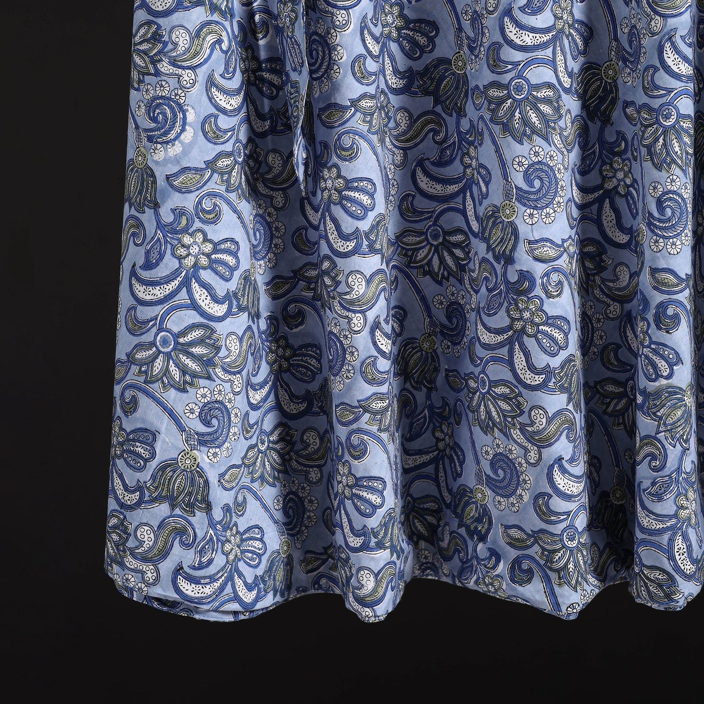 Sanganeri hand cotton wrap around skirt 82 - handcrafted