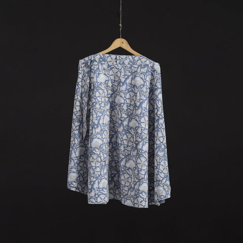 Sanganeri hand cotton wrap around skirt 84 - handcrafted