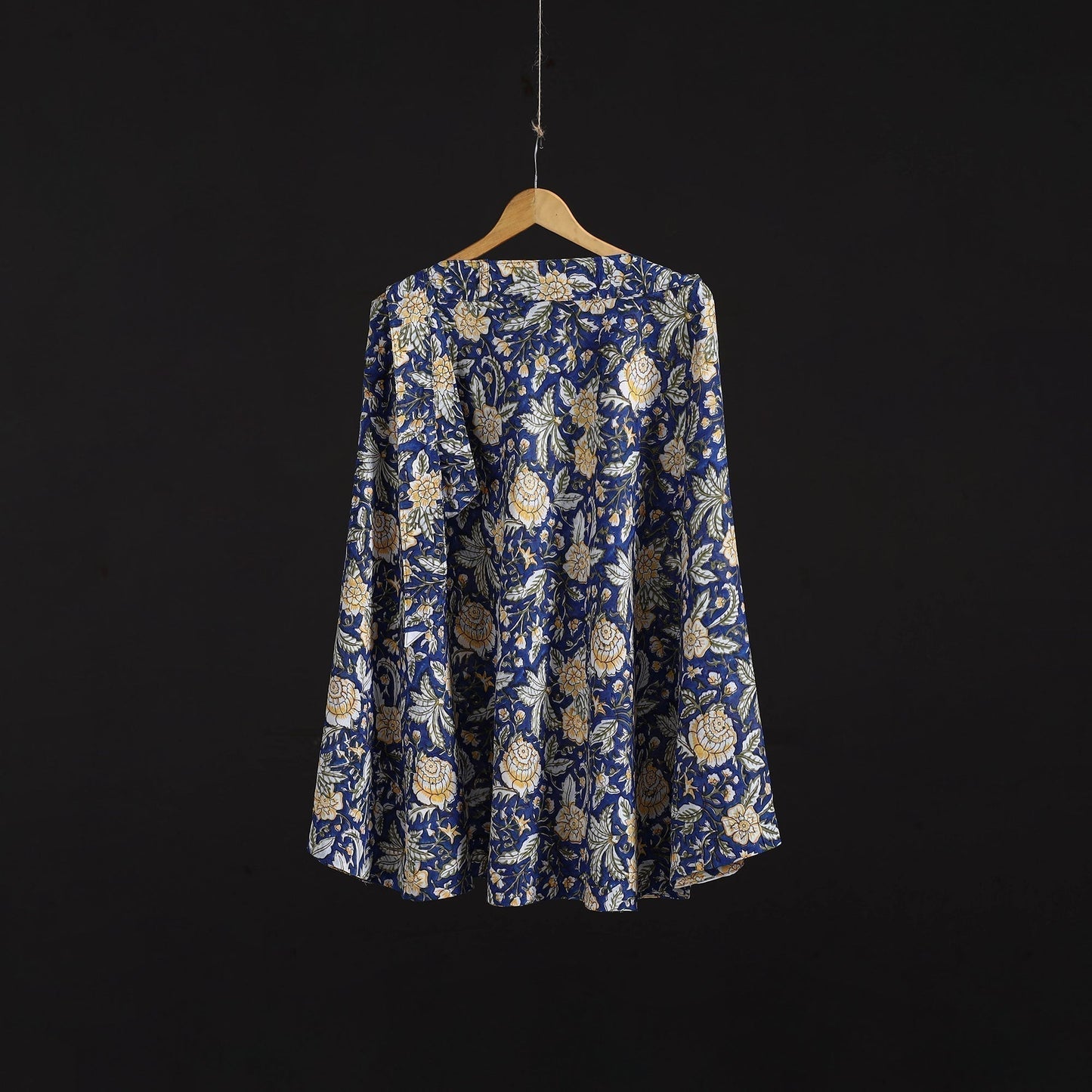 Sanganeri hand cotton wrap around skirt 87 - handcrafted