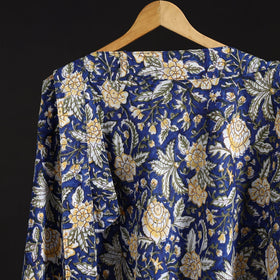 Sanganeri hand cotton wrap around skirt 87 - handcrafted