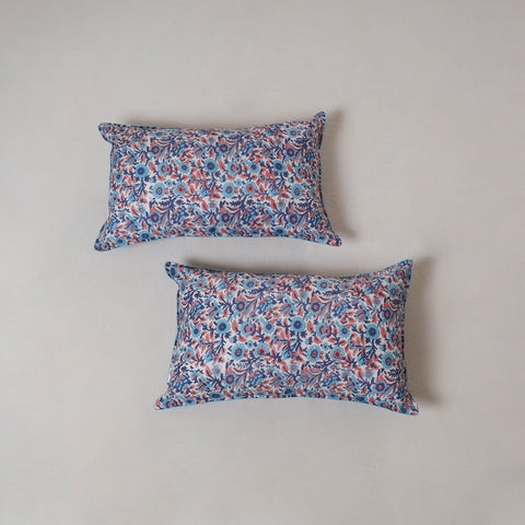 Sanganeri hand block print pillow cover (set of 2) 10