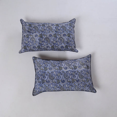 Sanganeri hand block print pillow covers (set of 2) 01