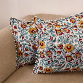 Sanganeri hand pillow covers (set of 2) 41 - handcrafted