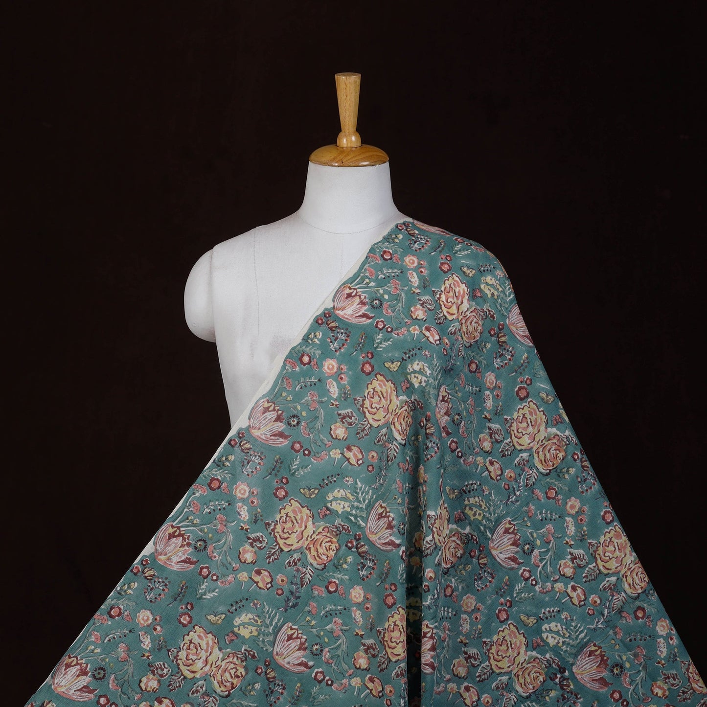 Sanganeri handloom pure wool fabric 07 - handcrafted