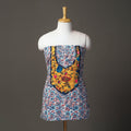 Blue - sanganeri patchwork unstitched kurta material (3m)