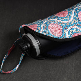 Blue Sanganeri Block Printed Cotton 1LWater Bottle Cover