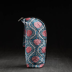 Blue Sanganeri Block Printed Cotton 1LWater Bottle Cover